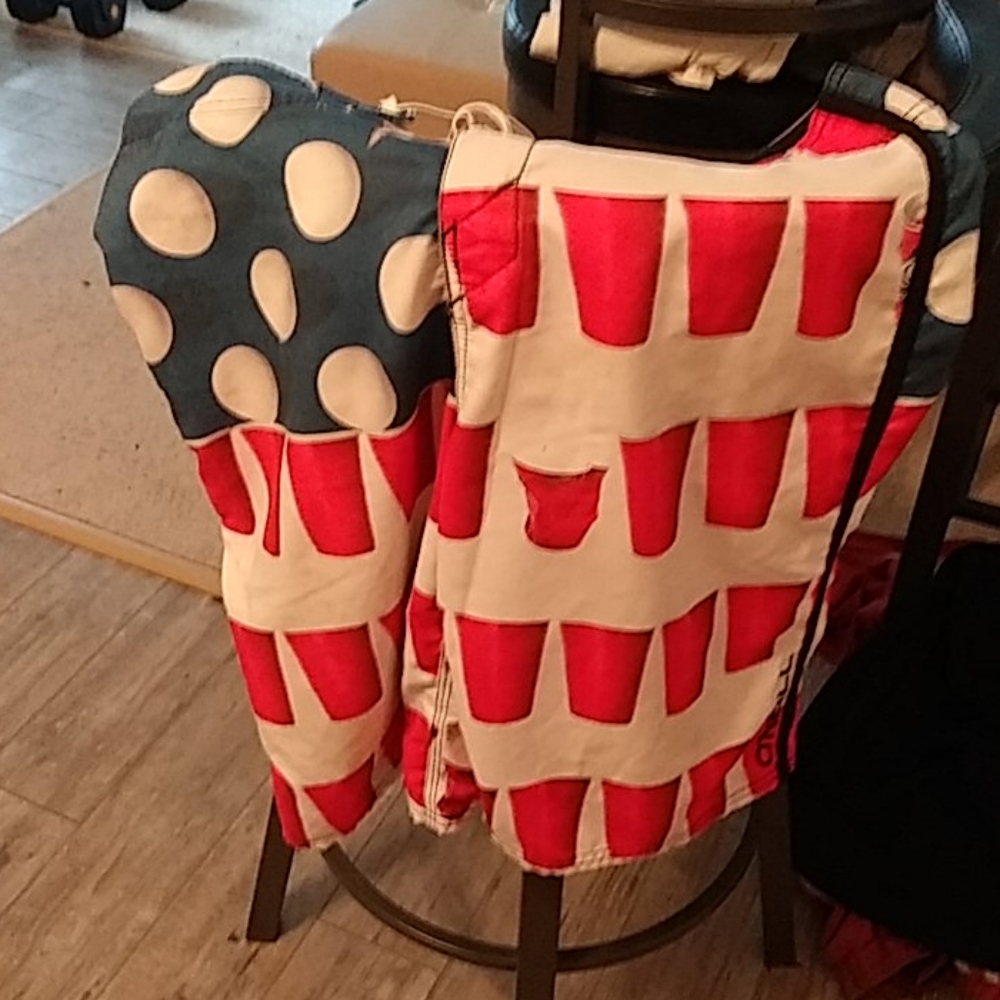 O'Neil limited American Ping Pong board Shorts.